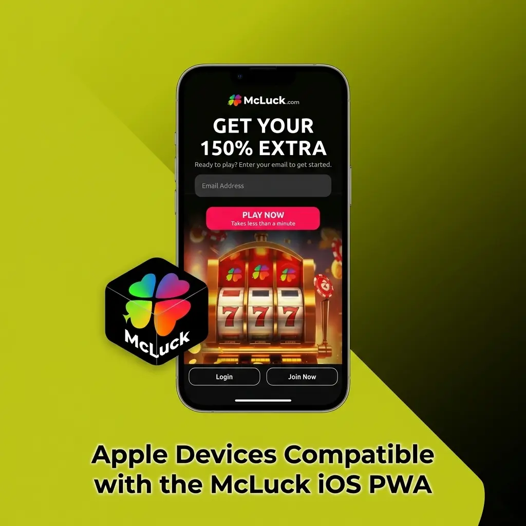 Apple iPhones and iPads compatible with McLuck iOS PWA, including iPhone SE, 12, 13, 14, 15 series and iPad models