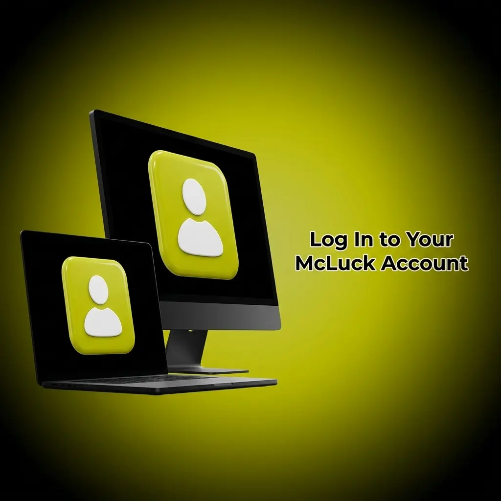 McLuck account login screen showing email and password fields with sign-in button for easy access