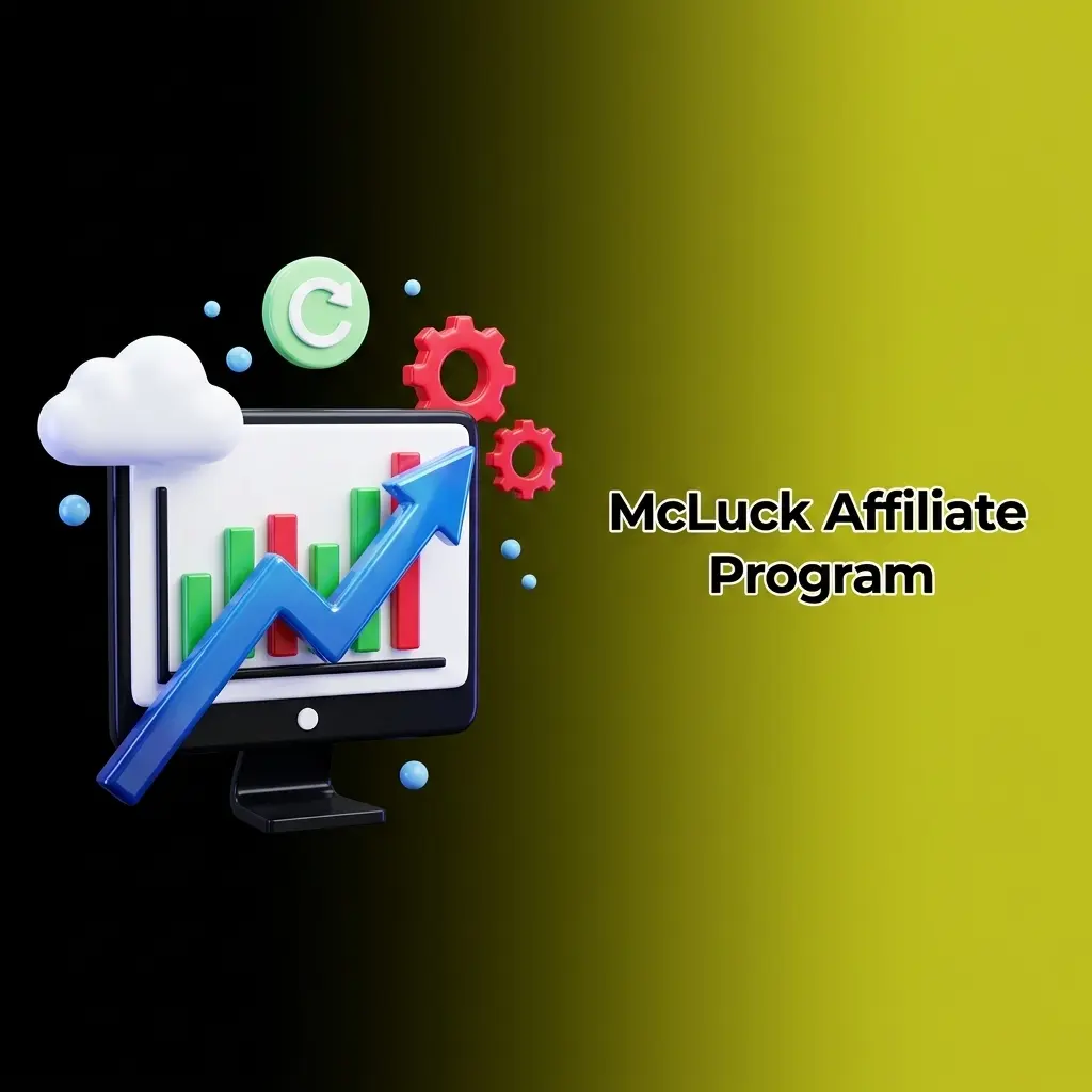 McLuck affiliate program dashboard showing tracking links, commissions, and player referral tools for US content creators