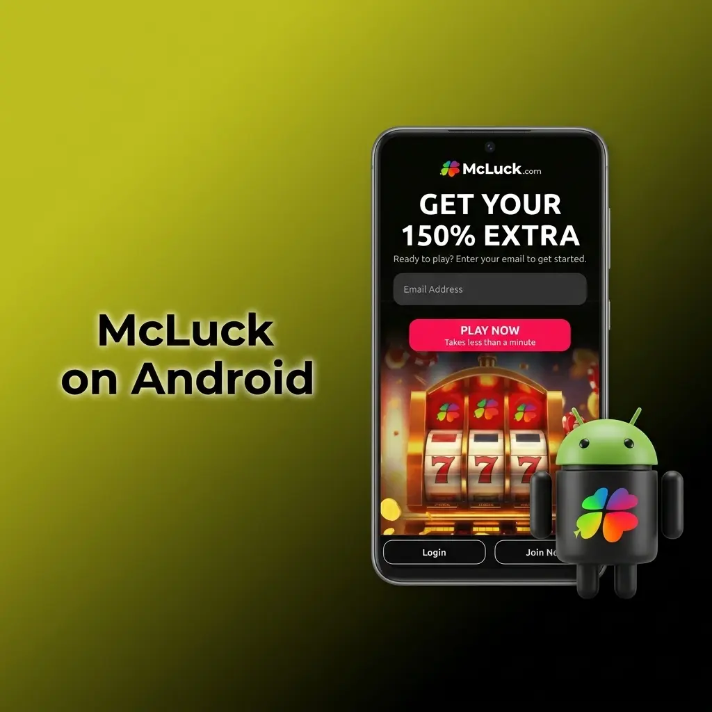 McLuck Android app download guide showing APK installation steps for Android 8.0 and later devices