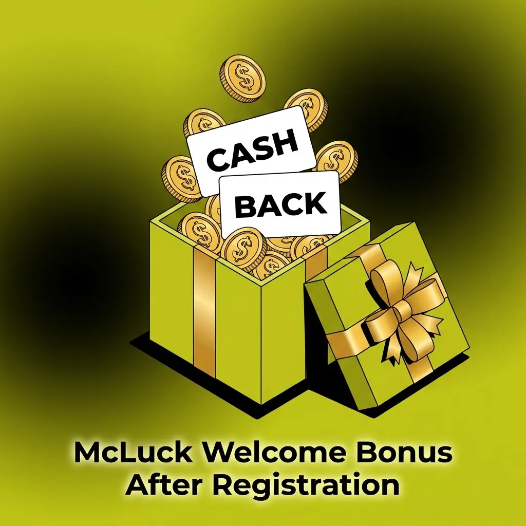 McLuck welcome bonus offer showing GC 7,500 and FREE SC 2.5 awarded instantly after registration with no deposit required