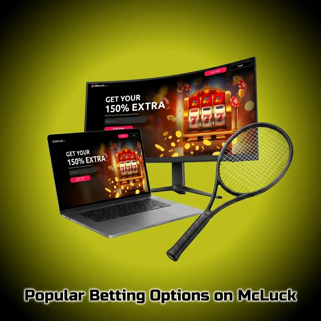 McLuck sportsbook interface showing popular betting options for US players including pre-event and in-game wagering markets