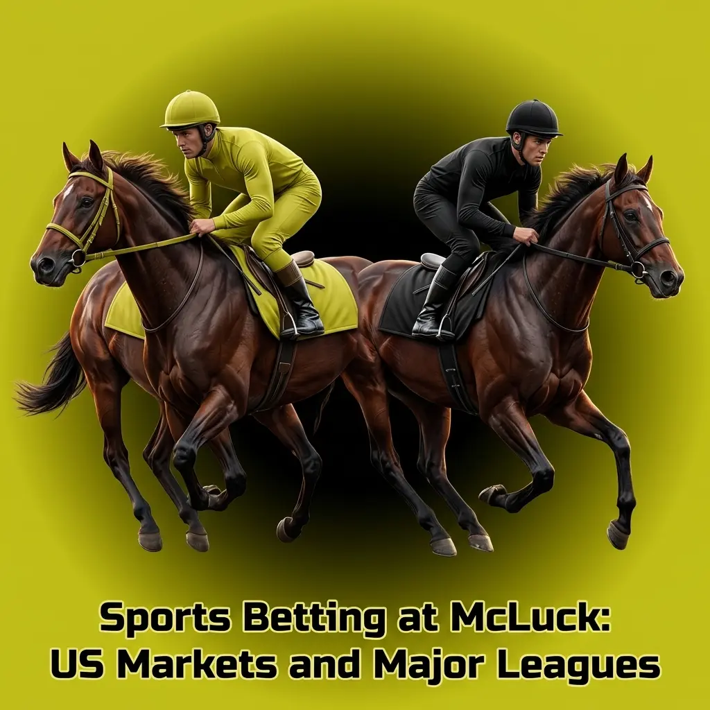 McLuck sports betting interface showing US markets and major league betting options for pre-match and live events